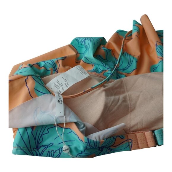 NWT Cupshe Bikini Blooming Flowers Bandeau‎ Bikini Set Sz L - Picture 7 of 14